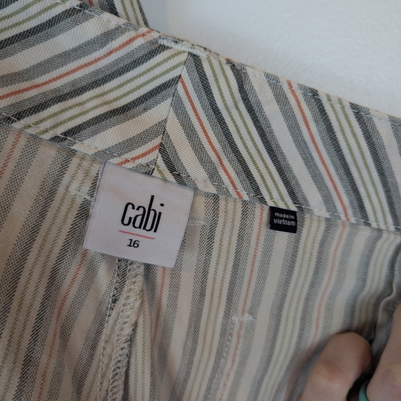 CAbi Convertible Striped Trousers, Sz 16 - Picture 5 of 7